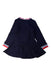A Navy Long Sleeve Dresses from Kingkow in size 4T for girl. (Back View)