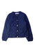 A Navy Puffer/Quilted Jackets from Tartine et Chocolat in size 6T for girl. (Front View)