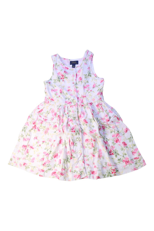 A Pink Sleeveless Dresses from Polo Ralph Lauren in size 5T for girl. (Front View)