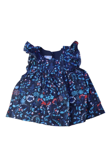 A Navy Sleeveless Dresses from Jacadi in size 6T for girl. (Front View)