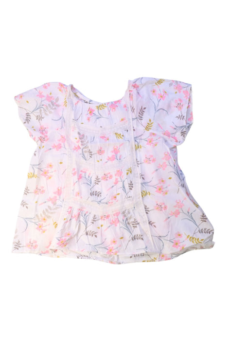 A White Short Sleeve Tops from Bonpoint in size 6T for girl. (Front View)