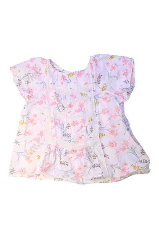 A White Short Sleeve Tops from Bonpoint in size 6T for girl. (Front View)