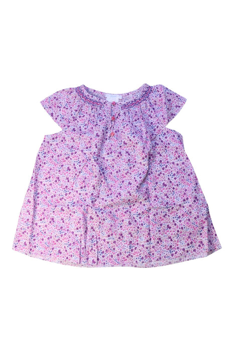 A Pink Short Sleeve Tops from Jacadi in size 6T for girl. (Front View)