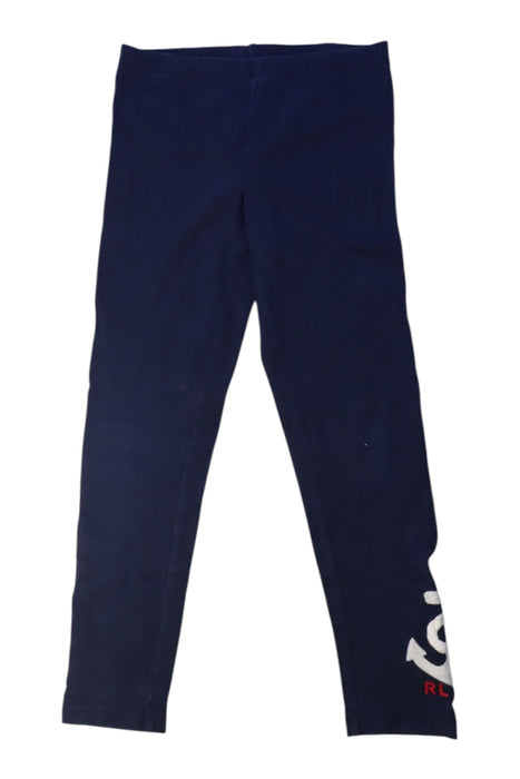 A Navy Leggings from Polo Ralph Lauren in size 7Y for girl. (Front View)