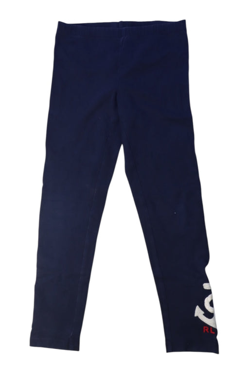 A Navy Leggings from Polo Ralph Lauren in size 7Y for girl. (Front View)