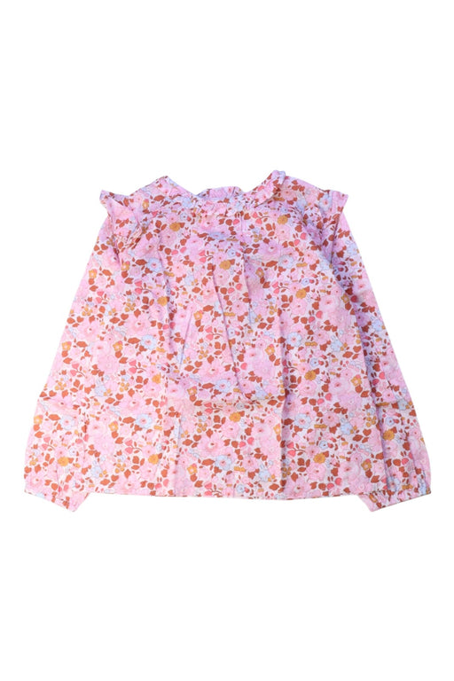 A Pink Long Sleeve Tops from Jacadi in size 6T for girl. (Front View)