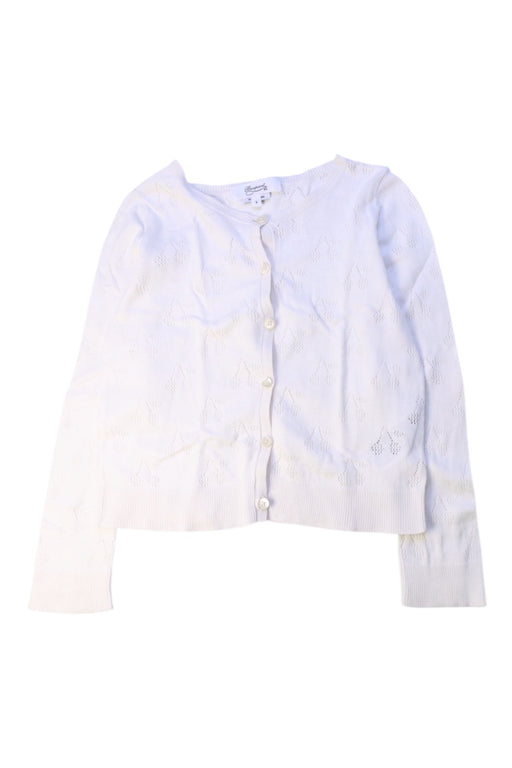 A White Cardigans from Bonpoint in size 6T for girl. (Front View)