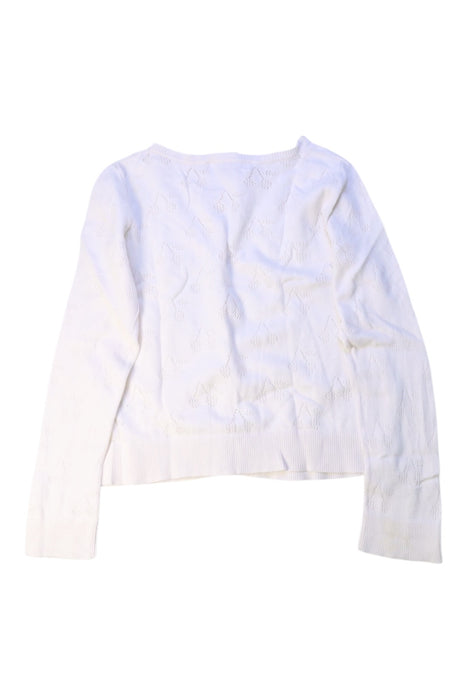 A White Cardigans from Bonpoint in size 6T for girl. (Back View)