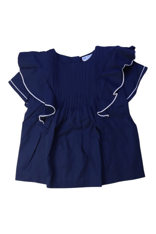 A Navy Sleeveless Tops from Jacadi in size 6T for girl. (Front View)