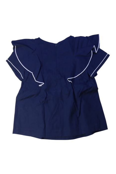 A Navy Sleeveless Tops from Jacadi in size 6T for girl. (Back View)