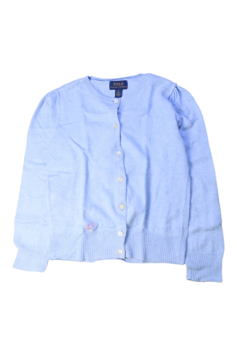 A Blue Cardigans from Polo Ralph Lauren in size 6T for girl. (Front View)