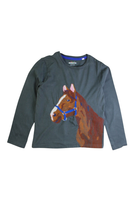 A Grey Long Sleeve Tops from Boden in size 7Y for girl. (Front View)