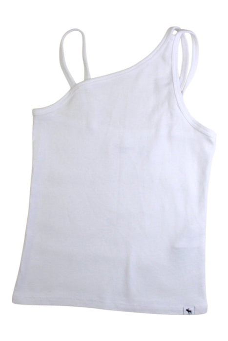 A White Sleeveless Tops from Abercrombie & Fitch in size 7Y for girl. (Front View)