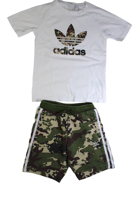 A Multicolour Shorts Sets from Adidas in size 7Y for boy. (Front View)