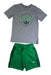 A Grey Shorts Sets from Adidas in size 7Y for boy. (Front View)