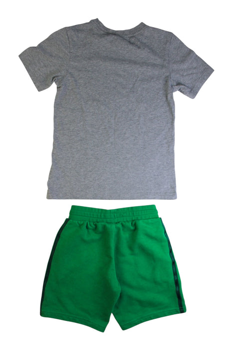 A Grey Shorts Sets from Adidas in size 7Y for boy. (Back View)