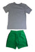 A Grey Shorts Sets from Adidas in size 7Y for boy. (Back View)