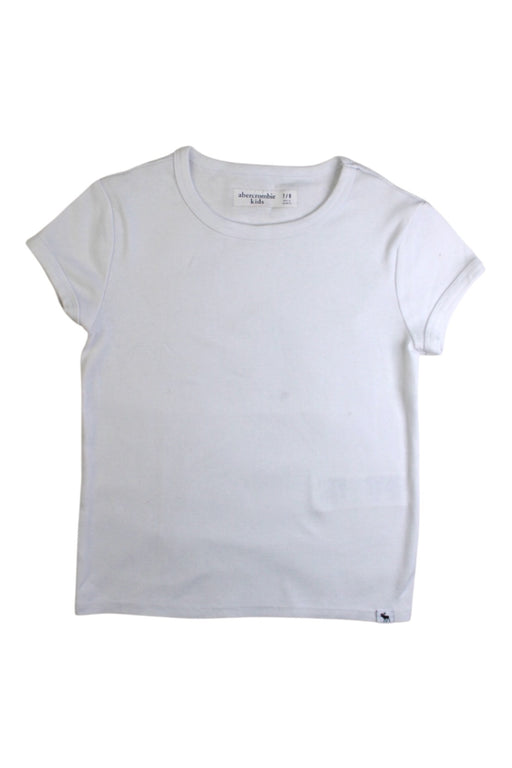 A White Short Sleeve T Shirts from Abercrombie & Fitch in size 7Y for girl. (Front View)