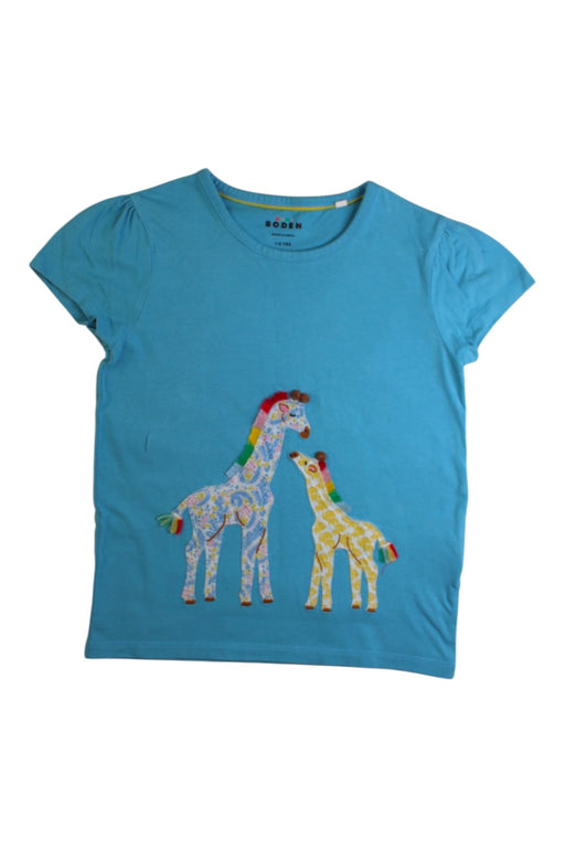 A Blue Short Sleeve T Shirts from Boden in size 7Y for girl. (Front View)