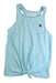 A Blue Sleeveless Tops from Abercrombie & Fitch in size 7Y for girl. (Front View)