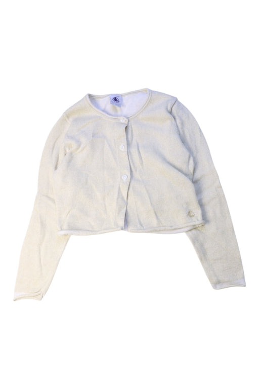 A Ivory Cardigans from Petit Bateau in size 4T for girl. (Front View)