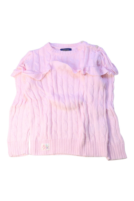 A Pink Knit Sweaters from Polo Ralph Lauren in size 5T for girl. (Front View)