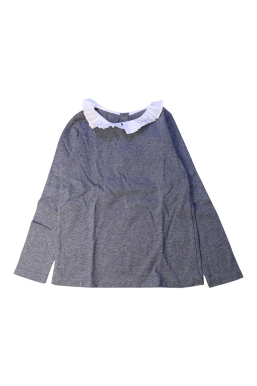 A Grey Long Sleeve Tops from Jacadi in size 4T for girl. (Front View)
