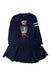 A Navy Sweater Dresses from Polo Ralph Lauren in size 4T for girl. (Front View)