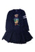 A Navy Sweater Dresses from Polo Ralph Lauren in size 4T for girl. (Front View)