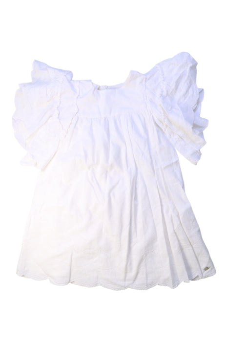 A White Short Sleeve Dresses from Tartine et Chocolat in size 6T for girl. (Front View)
