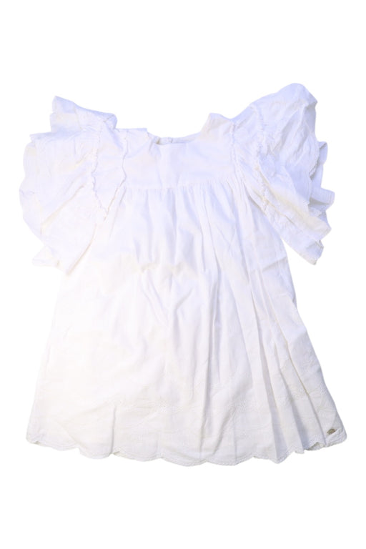 A White Short Sleeve Dresses from Tartine et Chocolat in size 6T for girl. (Front View)