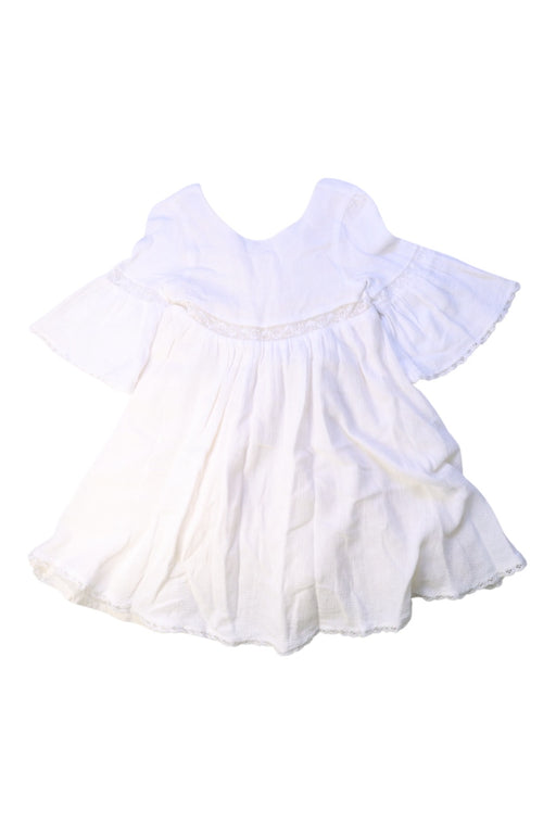 A White Short Sleeve Dresses from Tartine et Chocolat in size 6T for girl. (Front View)
