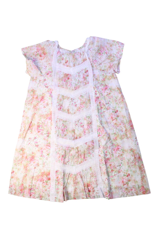 A Pink Short Sleeve Dresses from Bonpoint in size 6T for girl. (Front View)