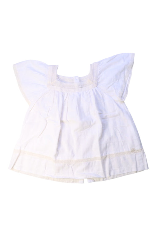 A White Sleeveless Tops from Tartine et Chocolat in size 6T for girl. (Front View)