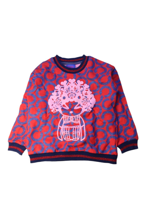 A Red Crewneck Sweatshirts from Opera Girl in size 4T for girl. (Front View)