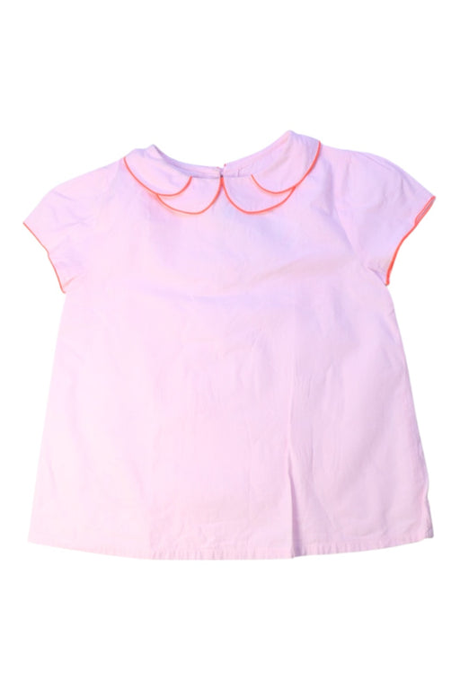A Pink Short Sleeve Tops from Jacadi in size 6T for girl. (Front View)