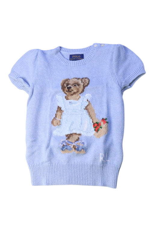 A Blue Short Sleeve Tops from Polo Ralph Lauren in size 5T for girl. (Front View)