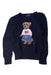 A Navy Knit Sweaters from Polo Ralph Lauren in size 6T for girl. (Front View)