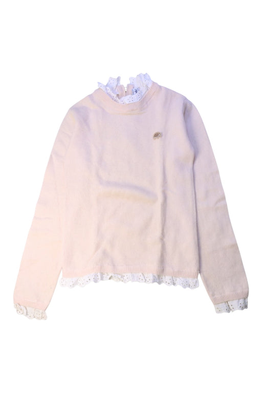 A Pink Knit Sweaters from Tartine et Chocolat in size 6T for girl. (Front View)