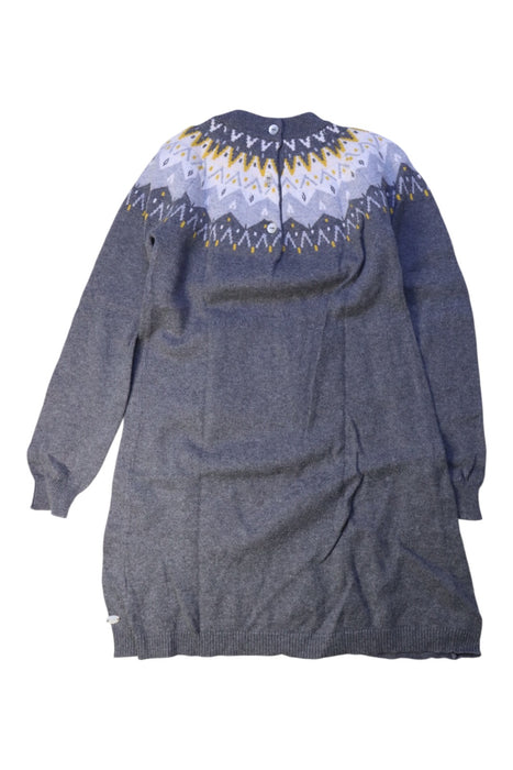 A Grey Sweater Dresses from Tartine et Chocolat in size 6T for girl. (Back View)