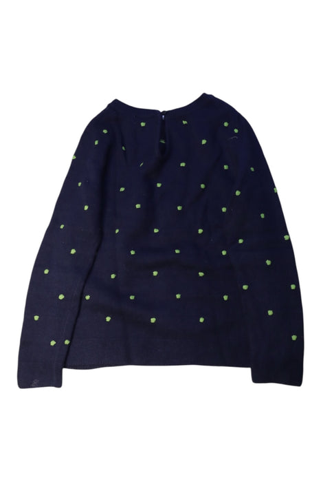 A Navy Long Sleeve Tops from Jacadi in size 6T for girl. (Back View)