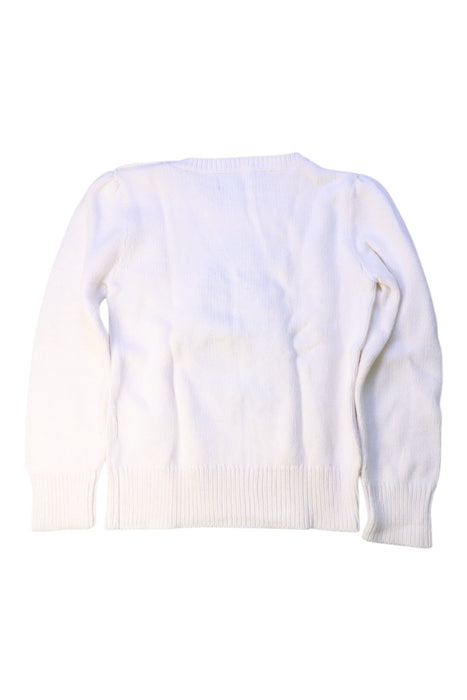 A White Knit Sweaters from Polo Ralph Lauren in size 6T for girl. (Back View)