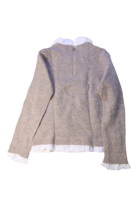 A Beige Long Sleeve Tops from Tartine et Chocolat in size 6T for girl. (Back View)
