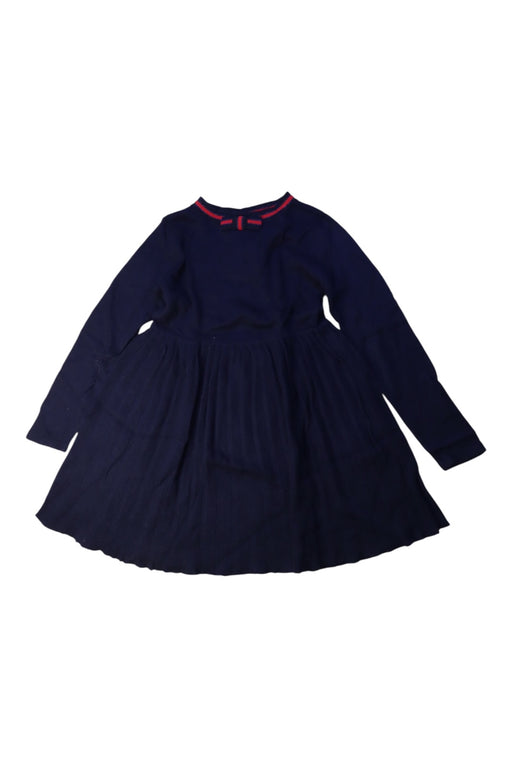 A Navy Long Sleeve Dresses from Jacadi in size 6T for girl. (Front View)