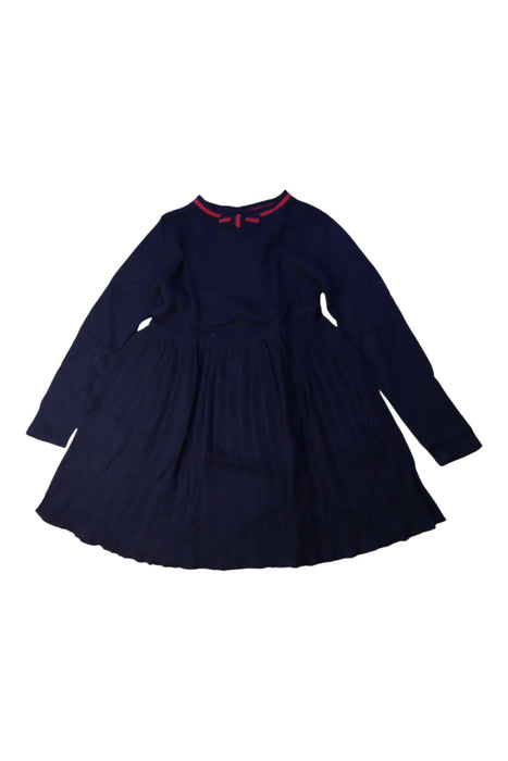 A Navy Long Sleeve Dresses from Jacadi in size 6T for girl. (Front View)