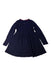 A Navy Long Sleeve Dresses from Jacadi in size 6T for girl. (Back View)