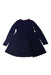 A Navy Long Sleeve Dresses from Jacadi in size 6T for girl. (Back View)