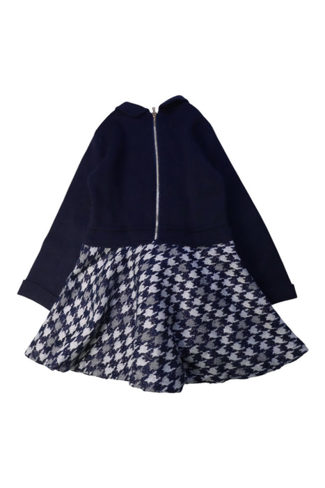 A Navy Long Sleeve Dresses from Tartine et Chocolat in size 6T for girl. (Back View)