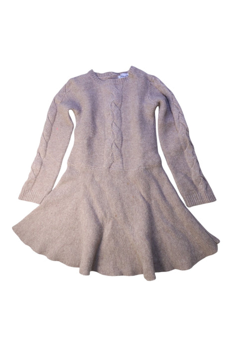 A Grey Sweater Dresses from Tartine et Chocolat in size 6T for girl. (Front View)