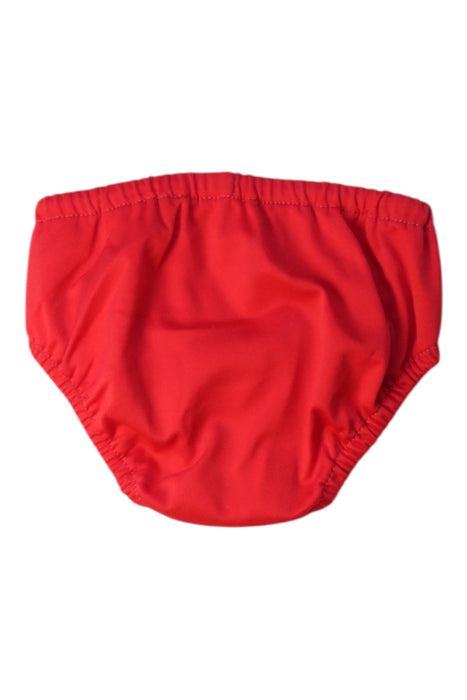 A Red Swim Diapers from Charlie Banana in size 2T for neutral. (Back View)